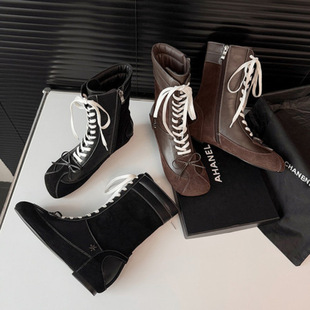 3cm�͸�ţƤ�\�Ӷ�ѥϵ���R��ѥ2025�ﶬ�¿�ٴ���ƤŮЬ