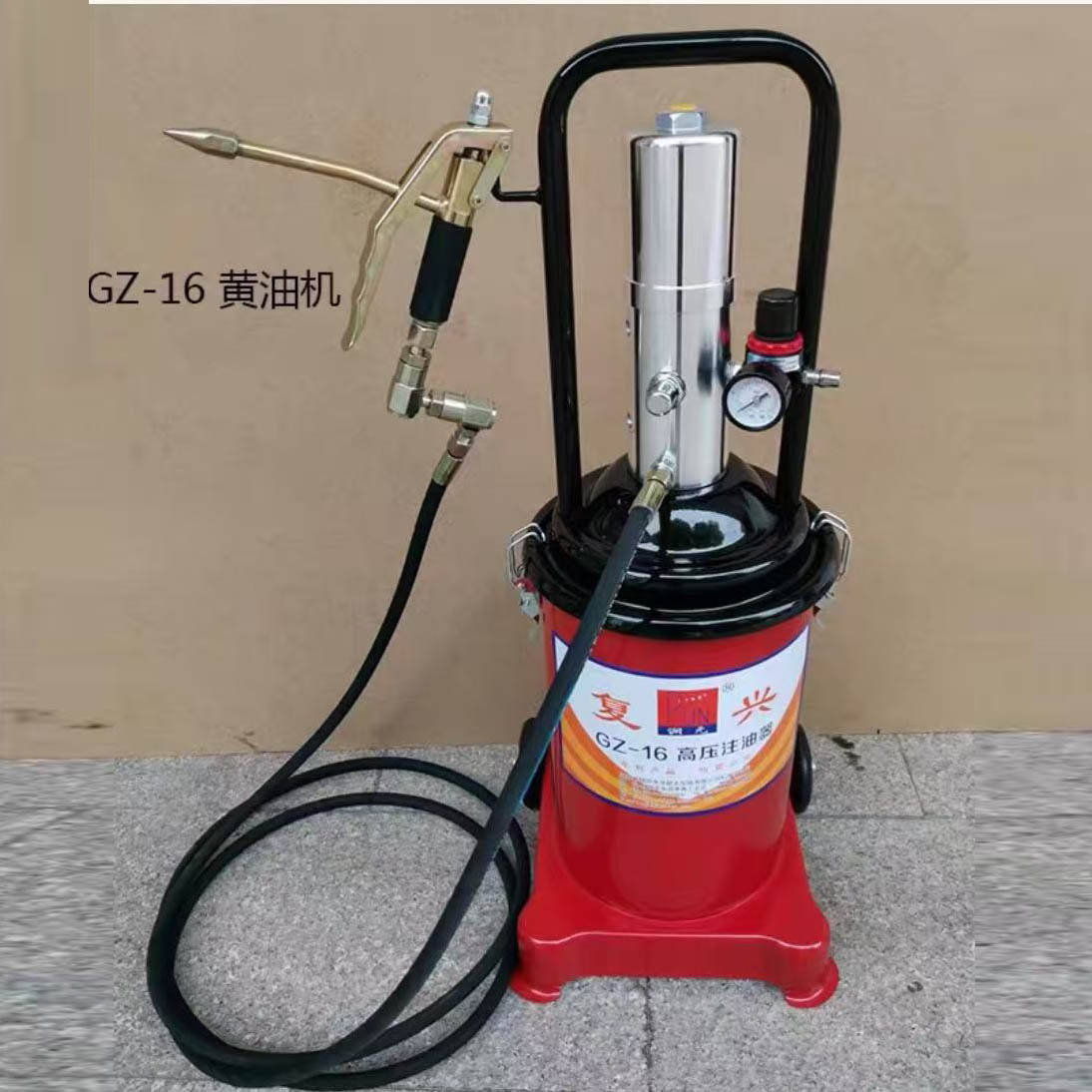 润元GZ-16 12L 30L 40L气动高压黄油加注机润滑油脂注油器黄油机
