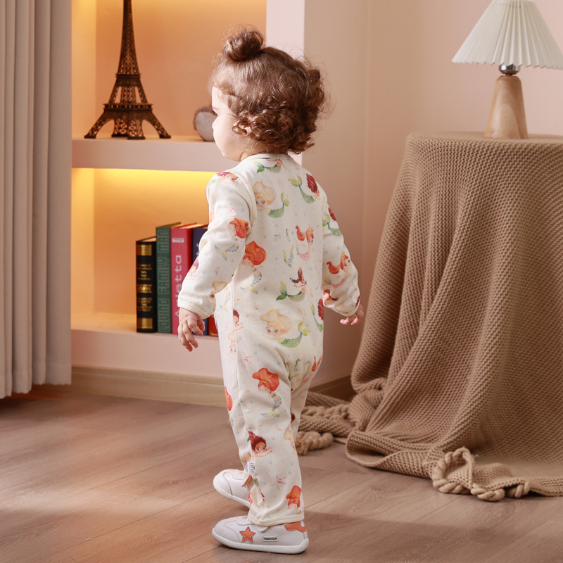 Estilo nórdico bebé mono niños y niñas bebé mameluco niños de manga larga primavera y otoño mameluco europeo y americano Internet celebridad venta al por mayor