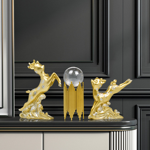 Creative Nordic Lucky Deer Wine Cabinet Decoration Living Room Modern Light Luxury Style Wedding Gift Entrance TV Cabinet