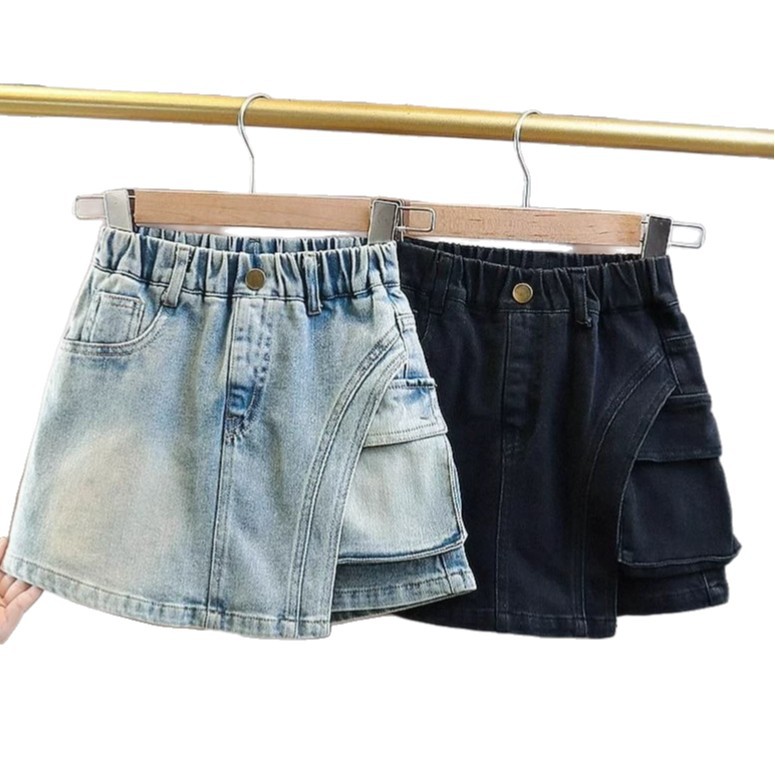 Nuevos pantalones de verano de comercio exterior de niñas jeans pantalones de calles rojos de niños pantalones cortos de calles de niños pantalones calientes