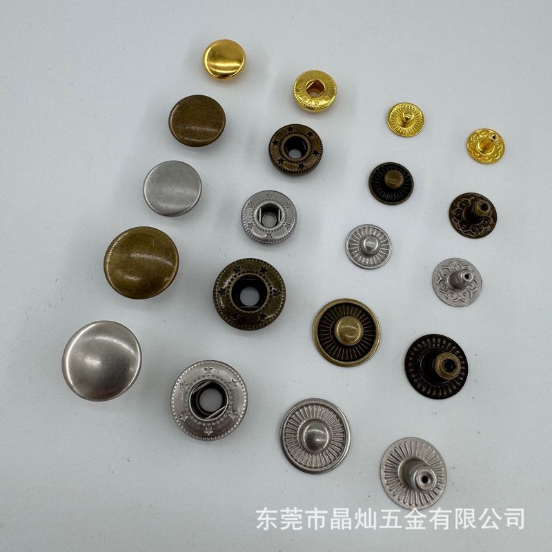 金属メッキ四つ折りボタン655 633 831スナップボタン10mm12.5mm15mm8050緊急ボタンアクセサリー|undefined