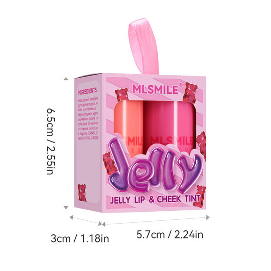 Cross-Border Exclusive Jelly Blush Set Lipstick Lip and Cheek Dual-Use Multi-Color Brightening and Contouring Stick Lip Gloss Rouge Blush Cream