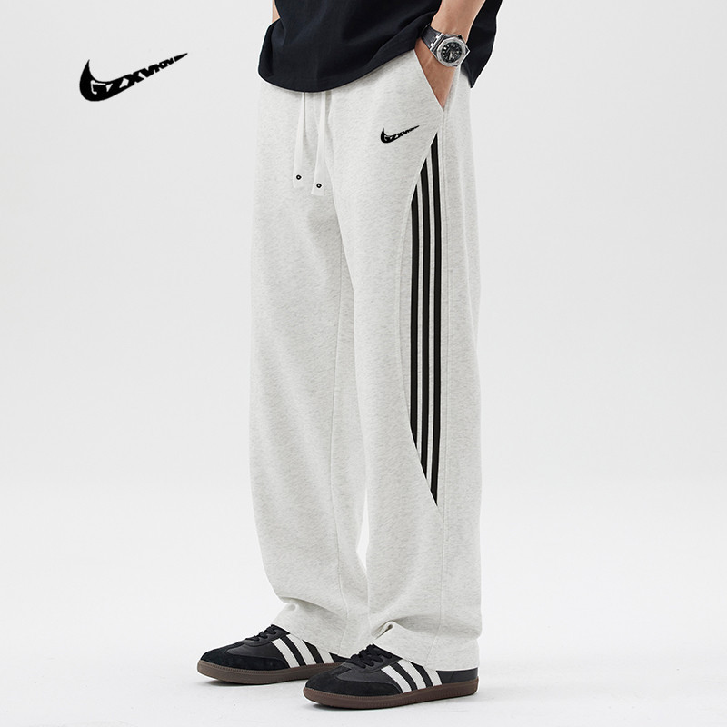 Striped Sweatpants Men's 2025 Spring and Autumn New American Style Trendy Brand Casual Sports Pants All-match Pendant Wide-leg Long Pants