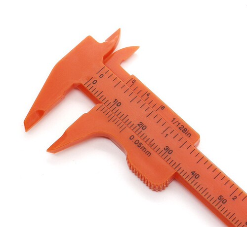 Antique literary toy tool double scale mini vernier caliper plastic small caliper 80mm