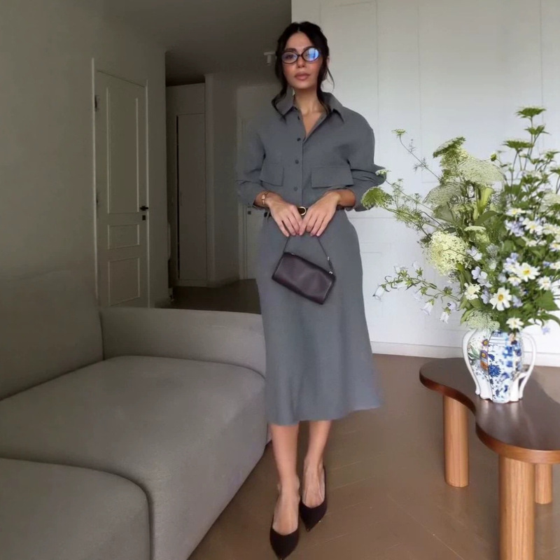 2026 European and American women's summer single-breasted blazer with long sleeves, new product, lapel collar, slim-fit, workplace pencil skirt suit 2026 European and American women's summer single-breasted blazer with long sleeves, new product, lapel collar, slim-fit, workplace pencil skirt suit