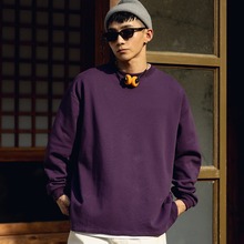 TRS男装|24SS日系定织太空棉320G成衣洗水圆弧下摆长袖T恤男