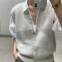 气质v领宽松新款开衫