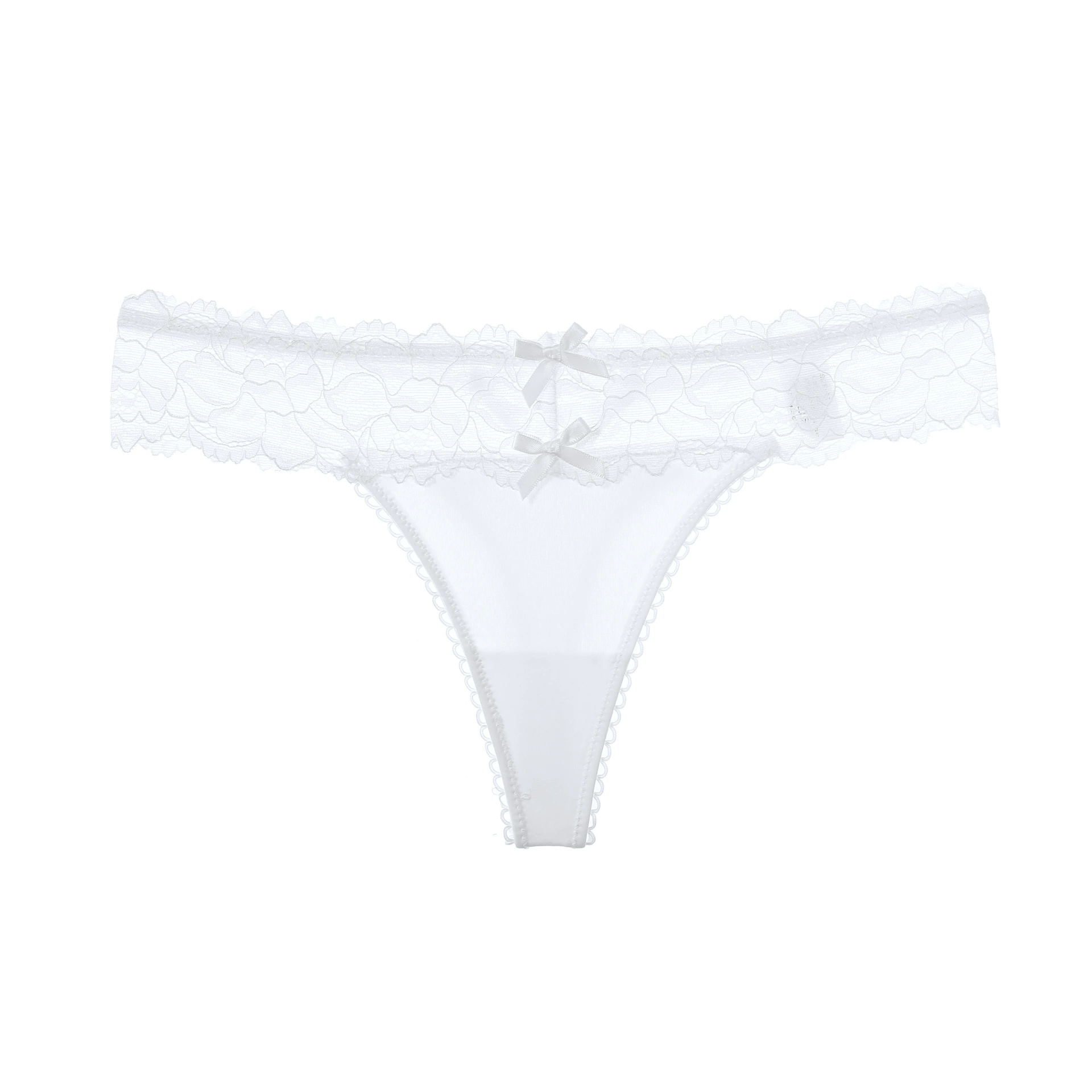 Silk Lace Panties, women's sexy thong, lace trim, multi-color S–XL