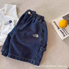 跨境儿童牛仔短裤夏季新款男女童百搭五分裤宝宝夏装中裤女孩裤子