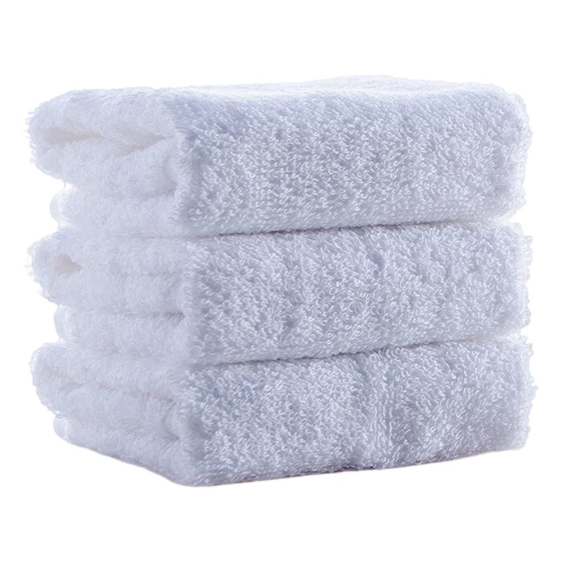 Фабрика прямые поставки кухня детский сад небольшое полотенце оптом белый хлопок небольшой квадрат отель Хлопковое полотенце