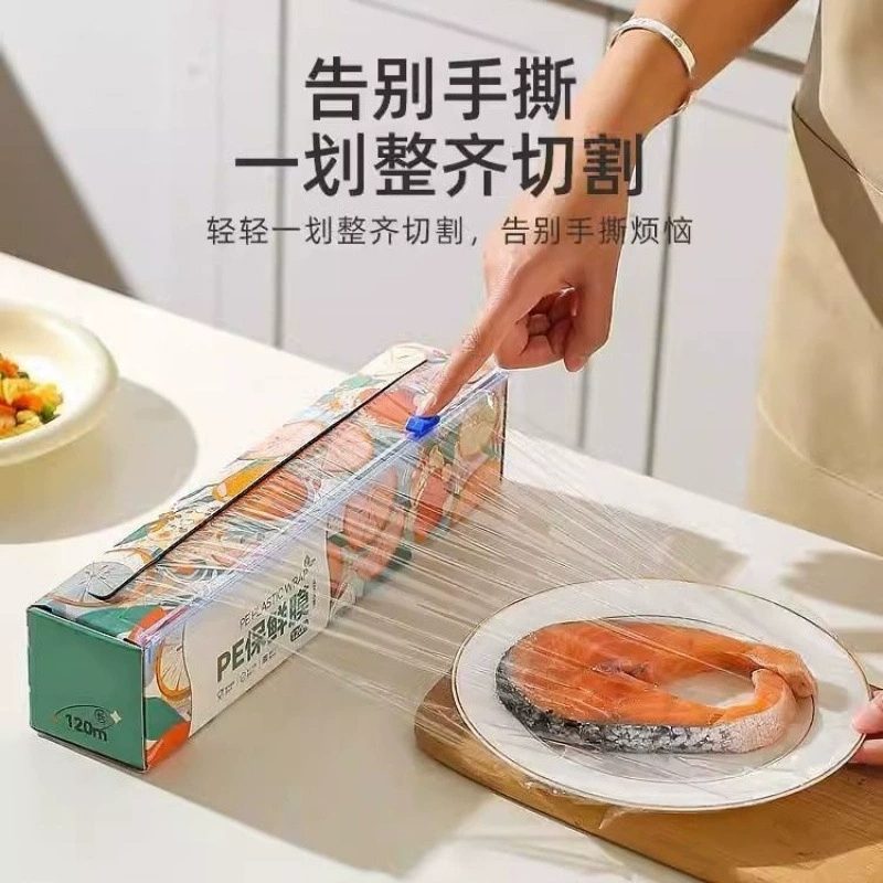 Cutting plastic wrap Home boxed food grade slipper type edible PE household cutter high temperature resistant kitchen