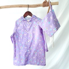 ins new favorite internet celebrity cartoon star dew poncho purple princess girl school bag children's raincoat