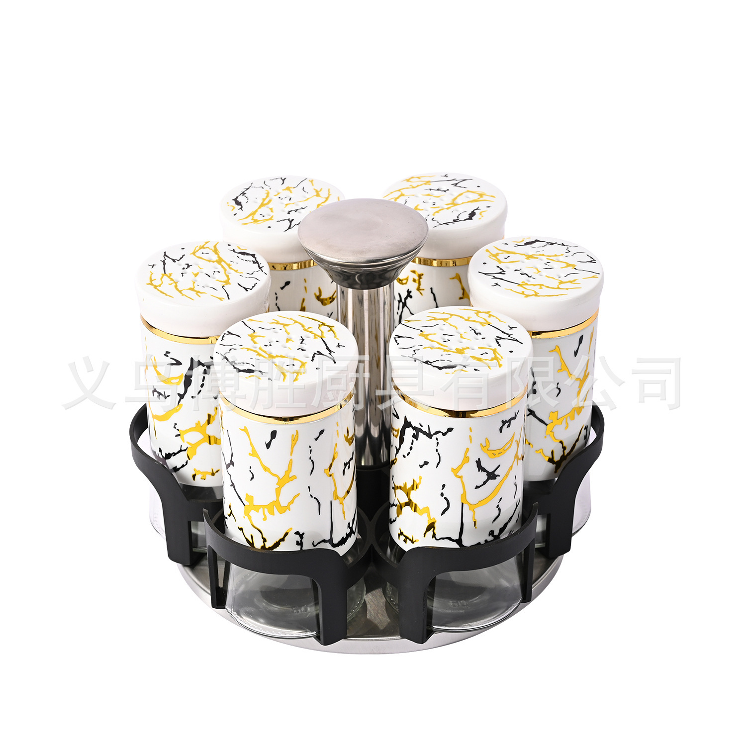 2023 nuevo comercio electrónico transfronterizo dedicado 6 latas 12 latas traje de botella de condimento con estante de almacenamiento tarro de pimienta tarro de sal