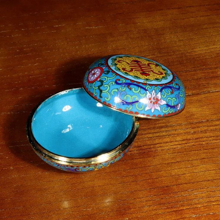 Коробка, медный антикварный эмаль, банка для хранения, подарок на день рождения, 4 дюйма