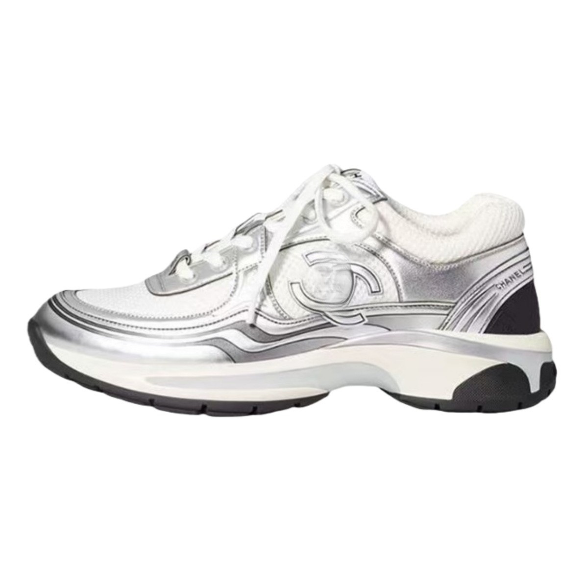 广州欧洲站银角大王网面拼色休闲运动鞋小香风厚底老爹鞋