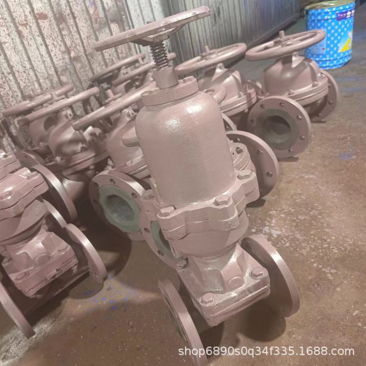 铸铁气动隔膜阀 G6B41J-10P 活塞式常闭式气开衬胶截断阀