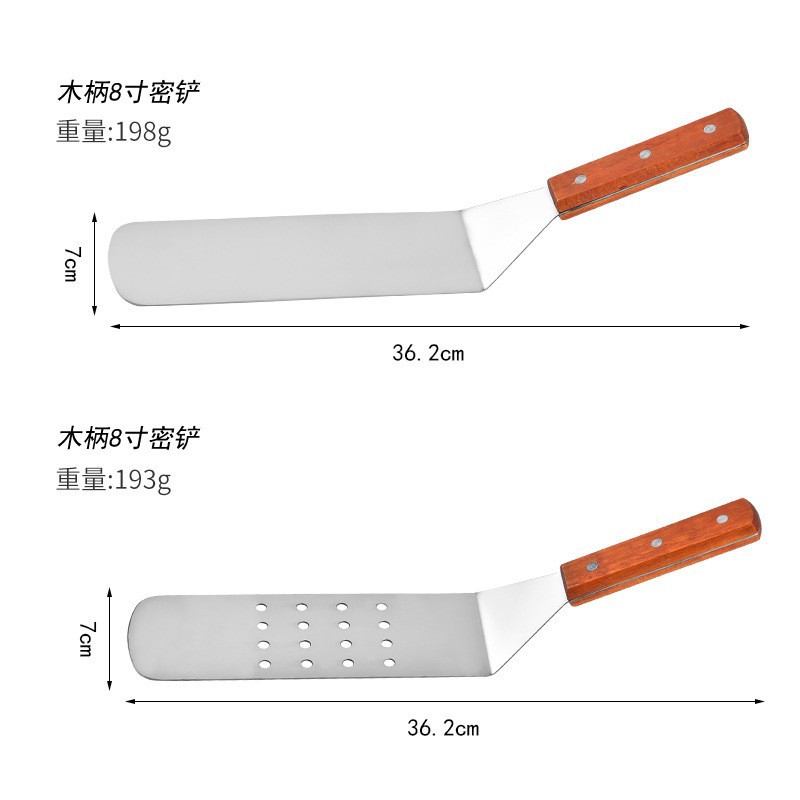 Factory Wholesale Stainless Steel Pan Griddle Skillet Spatula BBQ Grilling Tools