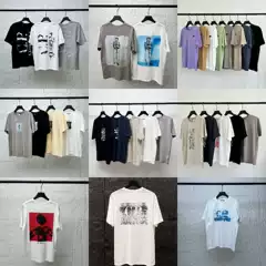 Foreign trade men's CP glasses pure cotton embroidery casual round neck short sleeved T-shirt handsome and simple casual outdoor sports