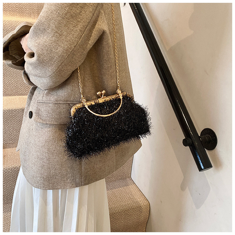 A trendy and fashionable women's 2024 autumn new chain crossbody bag, a Korean-style hand-held shell bag undefined
