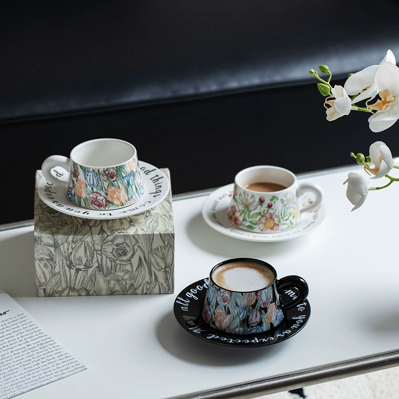 Coffee ceramic set, high quality afternoon tea, tea cup, high-quality style