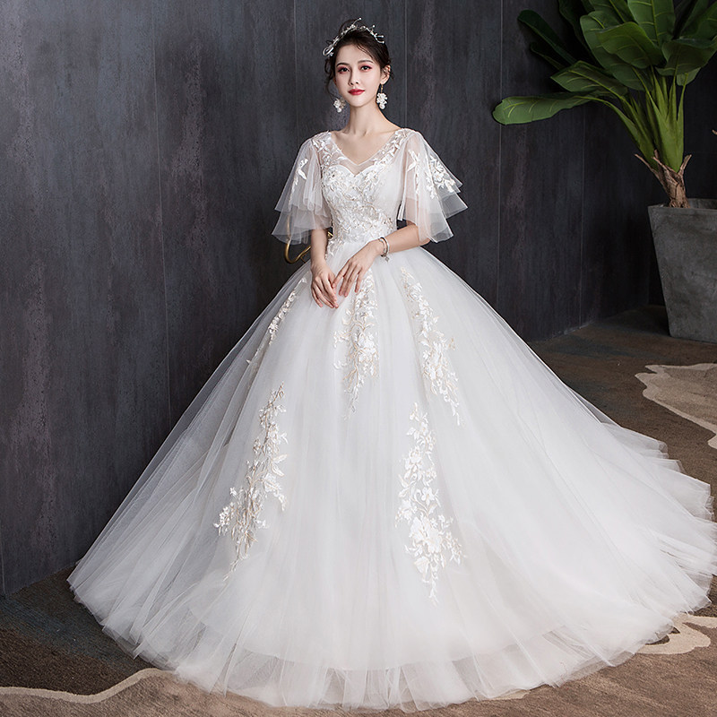 French-Style Light Lace Wedding Dress 2026 New Model for Brides, High-Waisted Maternity Dress to Cover the Belly, Simple Style for Petite Women