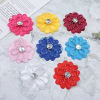 Фабрика прямо для Южной Кореи Цветок атласная Кружева Марля цветок DIY аксессуары для волос корсаж оптом