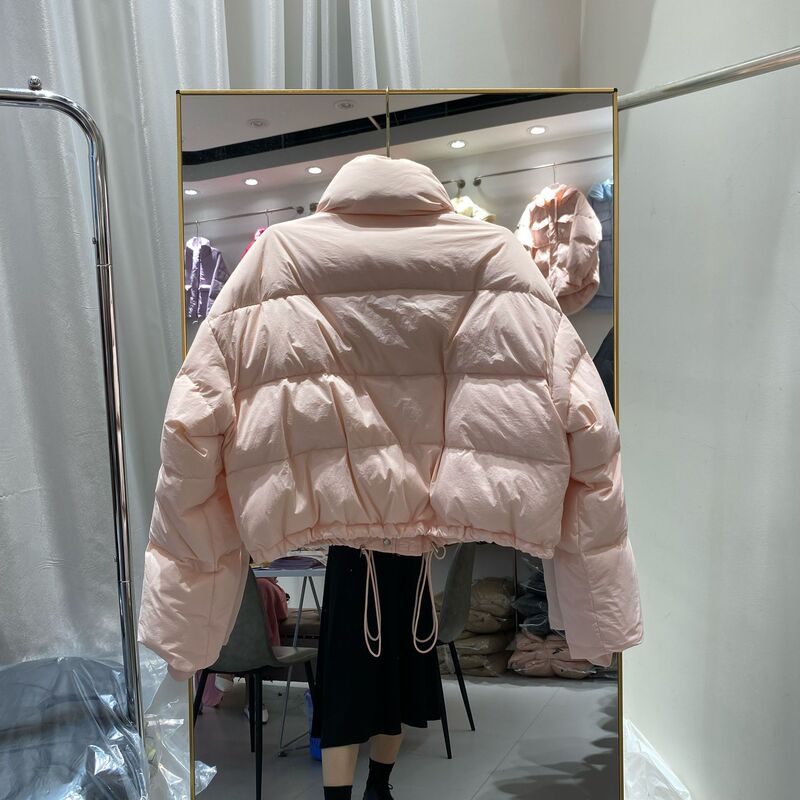 2025年新款女短款韩版设计感休闲时尚立领加厚面包服小个子外套潮|undefined