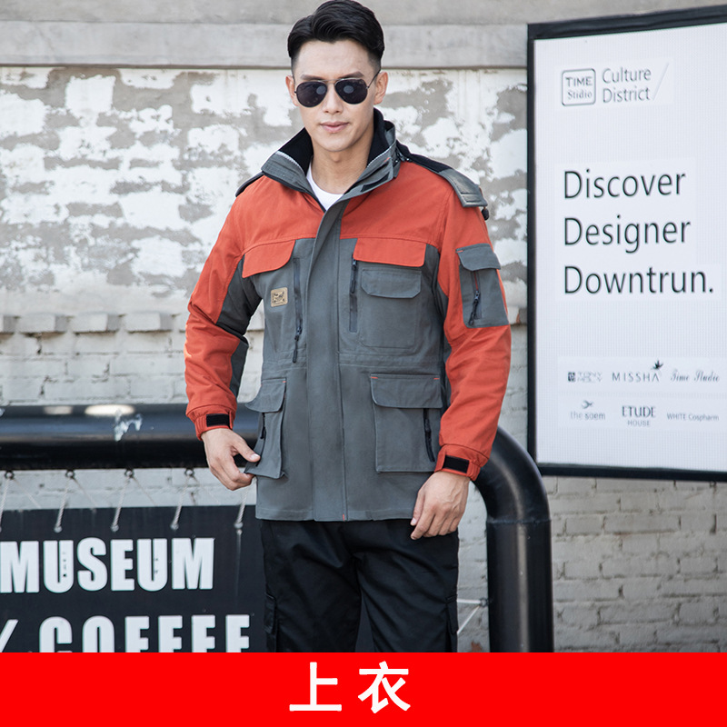 Invierno de algodón de lana con ropa de trabajo de algodón para hombres, ropa de algodón caliente y gruesa, ropa de protección laboral, chaqueta de algodón, ropa de asalto a prueba de frío