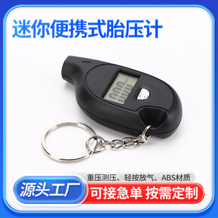 Digital Display Mini Tire Pressure Gauge Portable Tire Pressure Gauge Measuring Car Tire Pressure Anti-Lost Keychain Tire Pressure Gauge