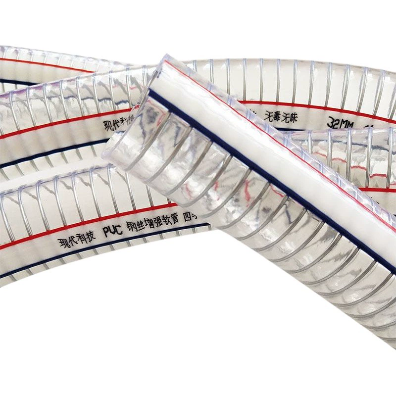 Фабрика ПВХ стальной проволоки шланг прозрачный пластиковый армированный шланг перекачки утолщенные низкой температуры устойчивостью насосной трубки стальная проволочная трубка