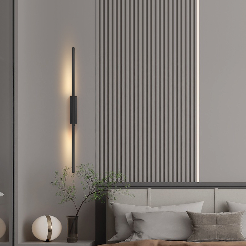 Lámpara de noche lámpara de pared de dormitorio lámpara de pared 2025 nueva sala de estar TV pared de fondo lámpara de pared de piedra lámpara de pared escalera