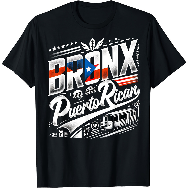 European Size Cross-Border 2026 New Style T-Shirt, Soft European Size, Puerto Rico Pride, 100% Cotton, Breathable, Men's