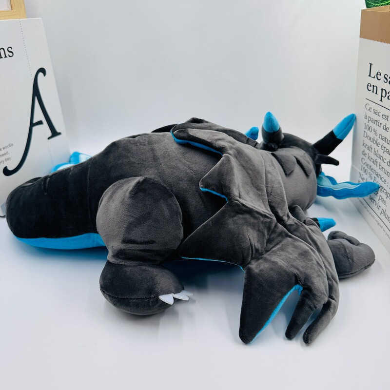 新しい 50 センチメートル大型睡眠百万火を吐くドラゴンブルー枕ソファ枕ぬいぐるみ人形|undefined