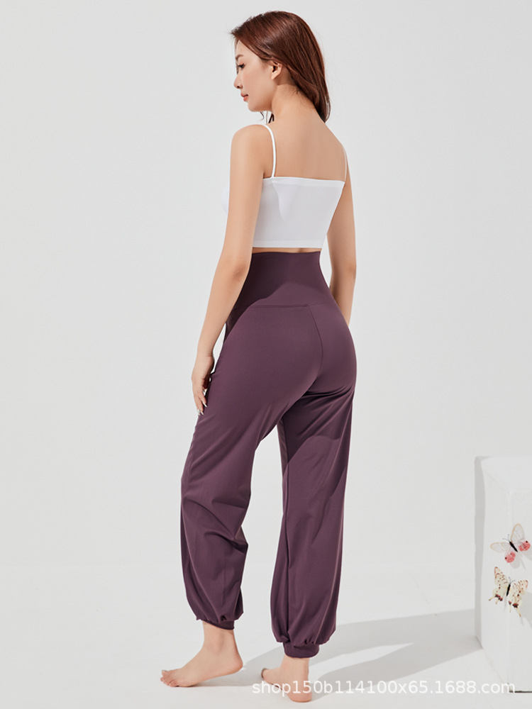 韓国東大門ヨガカジュアルパンツ女性春夏秋高腰ゆるい広脚ズボン灯籠ズボン運動フィットネスパンツ