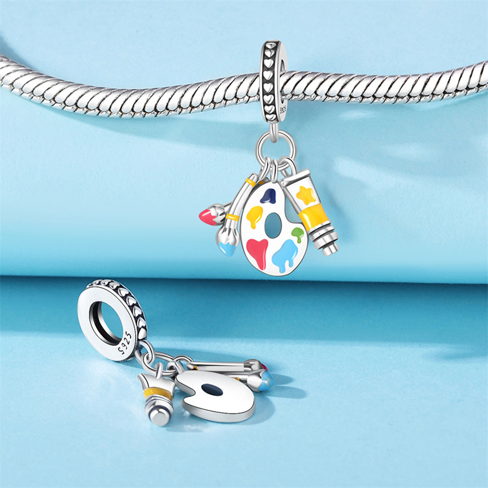 1 Piece 925 Sterling Silver Heart Shape Basketball Anchor Pendant display picture 14