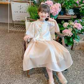 女童汉服连衣裙套装2026新款儿童国风公主裙小女孩新中式唐装裙子