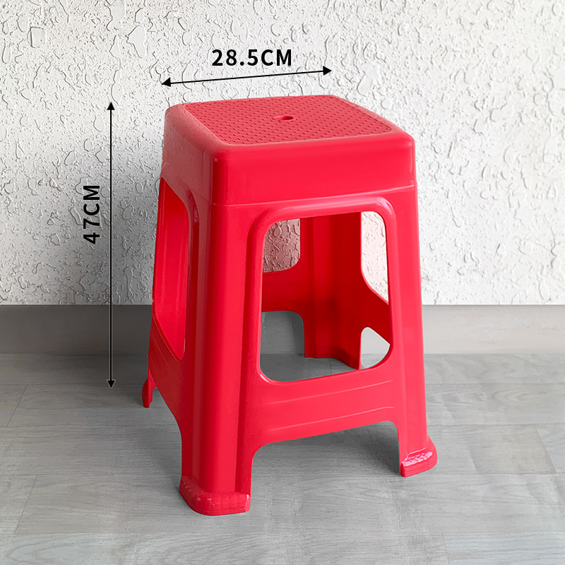 Taburete de plástico engrosado, sala de estar de moda para el hogar, taburete pequeño económico simple, antideslizante y duradero, mesa de comedor, taburete, restaurante de baño