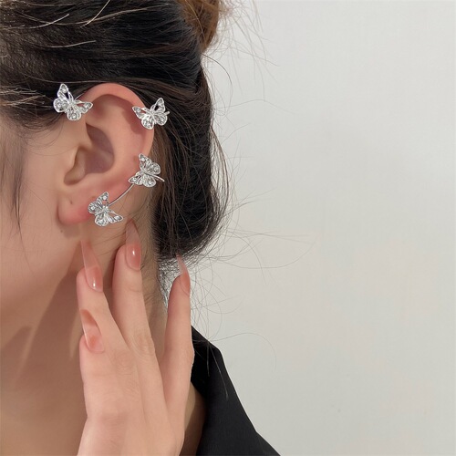 Mori style super fairy butterfly ear hook ear bone clip fashionable niche design non-pierced ear clip versatile earrings
