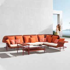 北歐戶外藤沙發椅庭院酒店陽光房別墅露天休閒藤椅茶几藤沙發組合