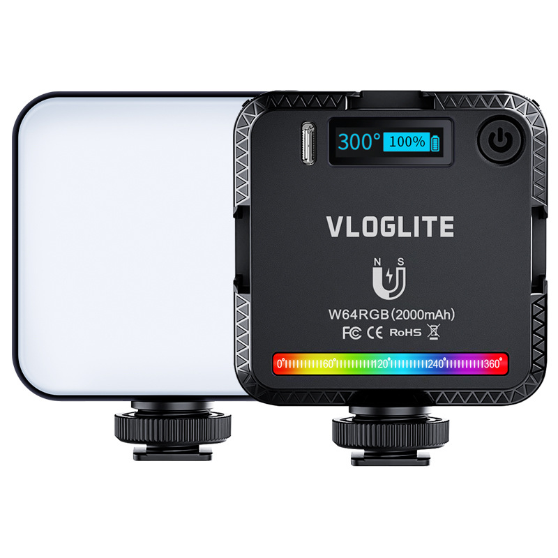 迷你补光灯64RGB口袋灯便携小型led打光抖音直播自拍相机摄影灯