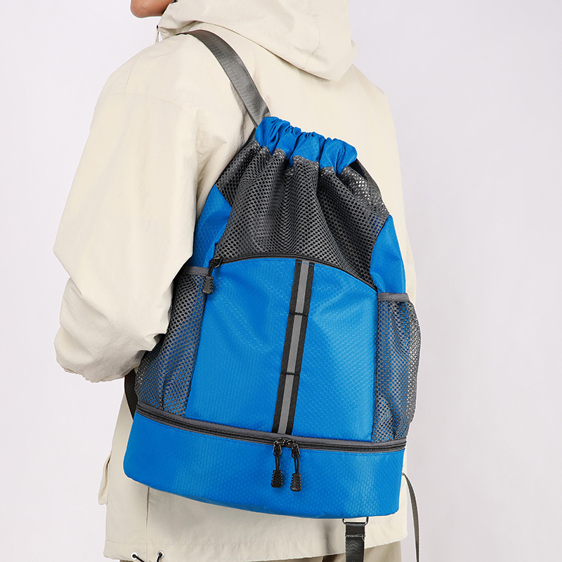 Mochila deportiva de separación seca y húmeda al aire libre mochila de cuerda a prueba de salpicaduras mochila deportiva al aire libre mochila