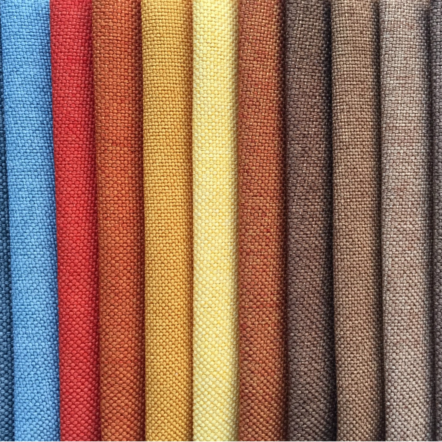 厂家直供纯色全涤仿麻沙发布料 仿亚麻中麻面料 抱枕坐垫软包面料