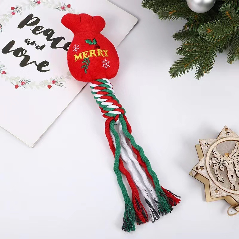 Cartoon Pattern All Seasons Season Cute Style Cute Plush Christmas Cartoon Pet Toys