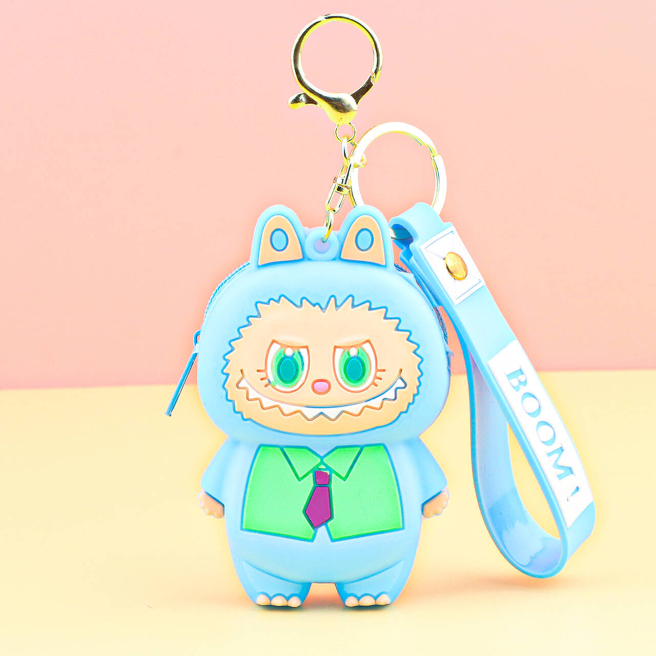 子供用ラブブ小銭入れシリコンプチギフトキーホルダーペンダントカードキャッチャーマシンプチギフトラブブ