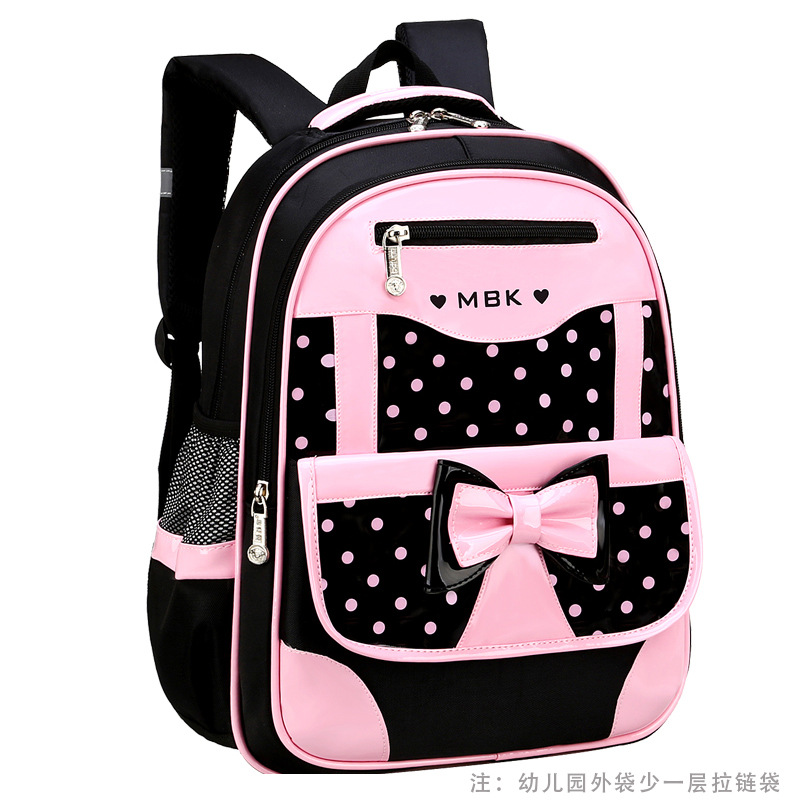 Nueva mochila de estilo coreano para estudiantes de escuela primaria Grado 1-2-3-6 niños de reducción de la carga Chica 6-9-12 años 7 mochila