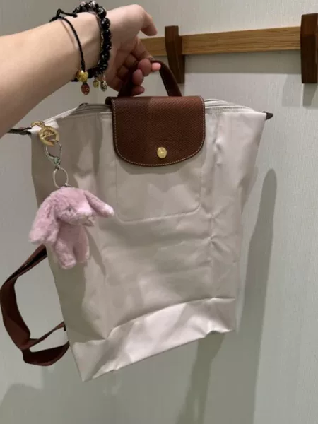 French Longchamp Large Nylon Foldable Waterproof Backpack, Large Capacity Dumpling Bag, Unisex Commuter School Bag