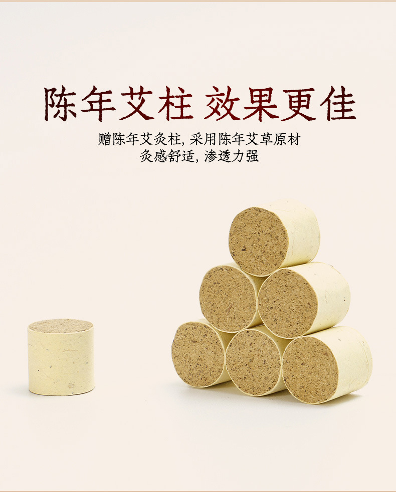 Facial Moxa Jar Peach Blossom Moxibustion Tool Bian Stone Warm Moxa Cup for Face and Body Home Spa Use with 12 Moxa Cones in use