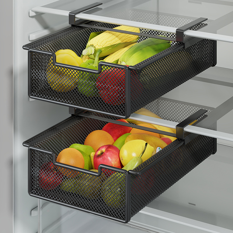 Caja Conservadora Tipo Cajón para Refrigerador, Almacenamiento y Drenaje, para Cocina