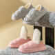 Indoor Home Warm Cotton Slippers Women's Waterproof Non-slip Bag Heel Moon Shoes Women's Autumn and Winter fleece-lined Thick Sole Outwear